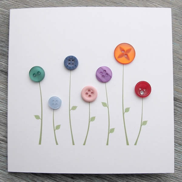 Cartão com flores de botões