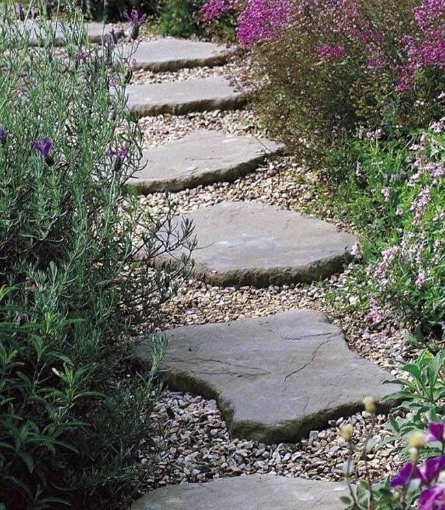 Caminhos com pedras para jardim