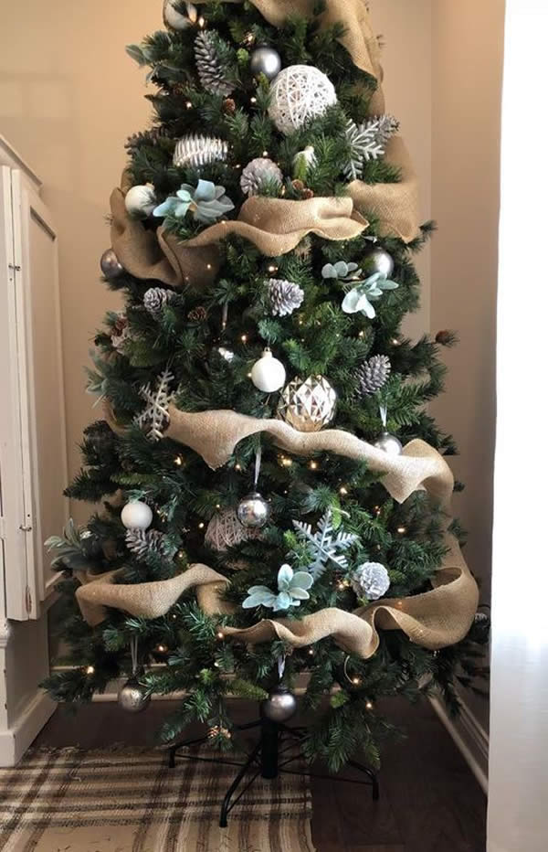 Decoração de Juta para Árvore de Natal