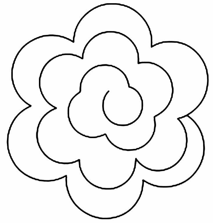 Molde em espiral para fazer flor