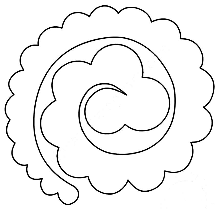 Molde de Flor Espiral para imprimir