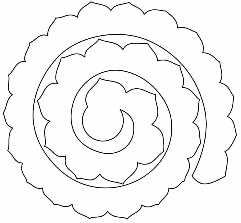 Molde de Flor em Espiral