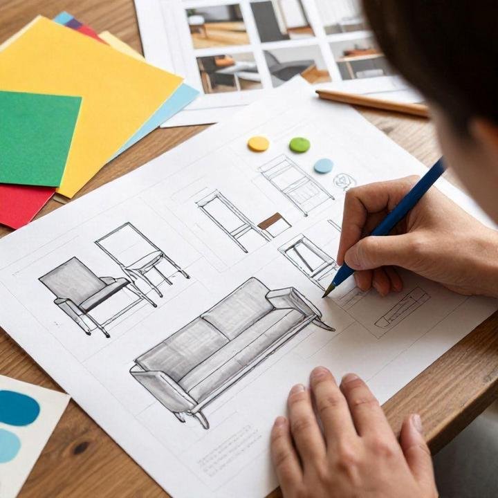 Escolha dos materiais e cores ideais