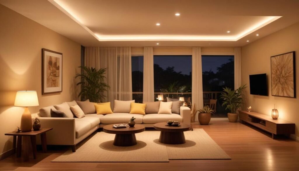 Iluminação residencial: transforme sua casa com luz inteligente e acolhedora (68 caracteres)